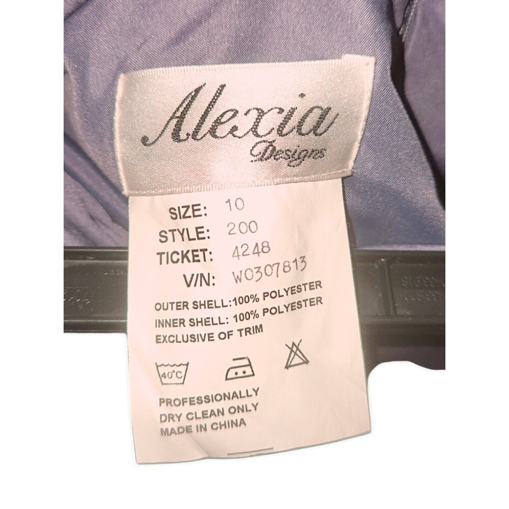 Alexia Designs Evening Skirt Long 10 Maxi Formal Purple Lined Modest Satin - Picture 2 of 3